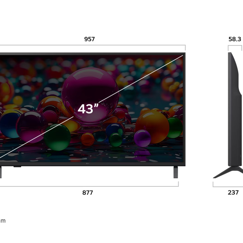 Lg Televisor de 43" smart tv webos uhd ai 4k hdmi usb 43ua8000