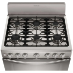 Frigidaire Estufa a gas de 30" 6 quemadores vapor brake con tapa de vidrio