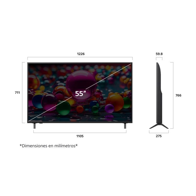 LG SMART TV DE 55" AI UHD 4K UA7500