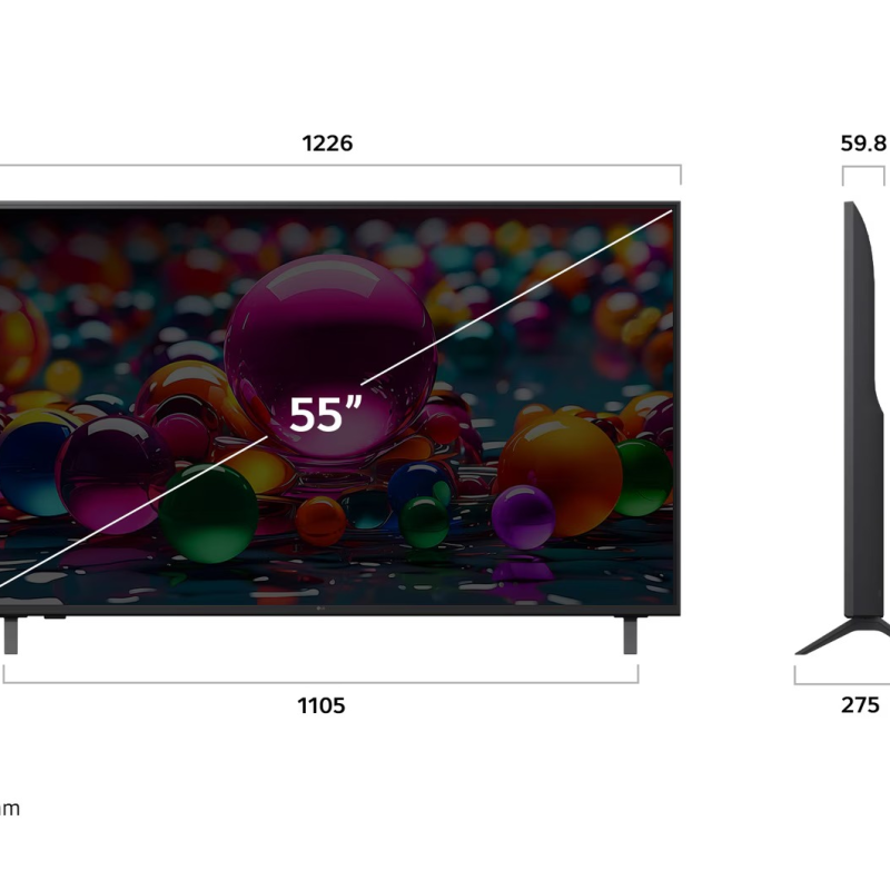 Lg Televisor de 55" smart tv webos uhd ai 4k hdmi usb 55ua8000