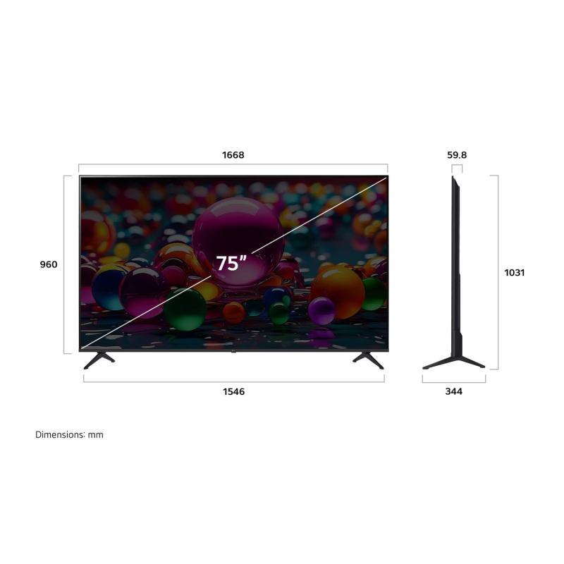 Lg Smart tv de 75" uhd 4k ai webos tv ua75