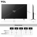 TCL SMART TV DE 75" UHD 4K GOOGLE TV V6C