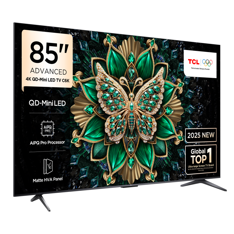 TCL SMART TV DE 85" QD-MINILED 4K 144HZ GOOGLE TV C6K