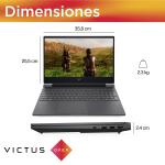 HP LAPTOP GAMING VICTUS DE 15.6" FHD 144HZ AMD RYZEN 5 8645HS DE 512GBGB SSD RTX2050 15FB2026LA