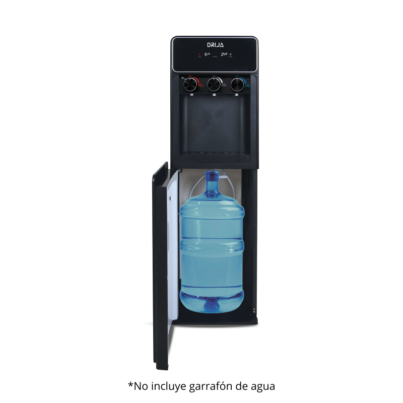 DRIJA DISPENSADOR DE AGUA DE CARGA INFERIOR DE 20 LITROS COLOR NEGRO