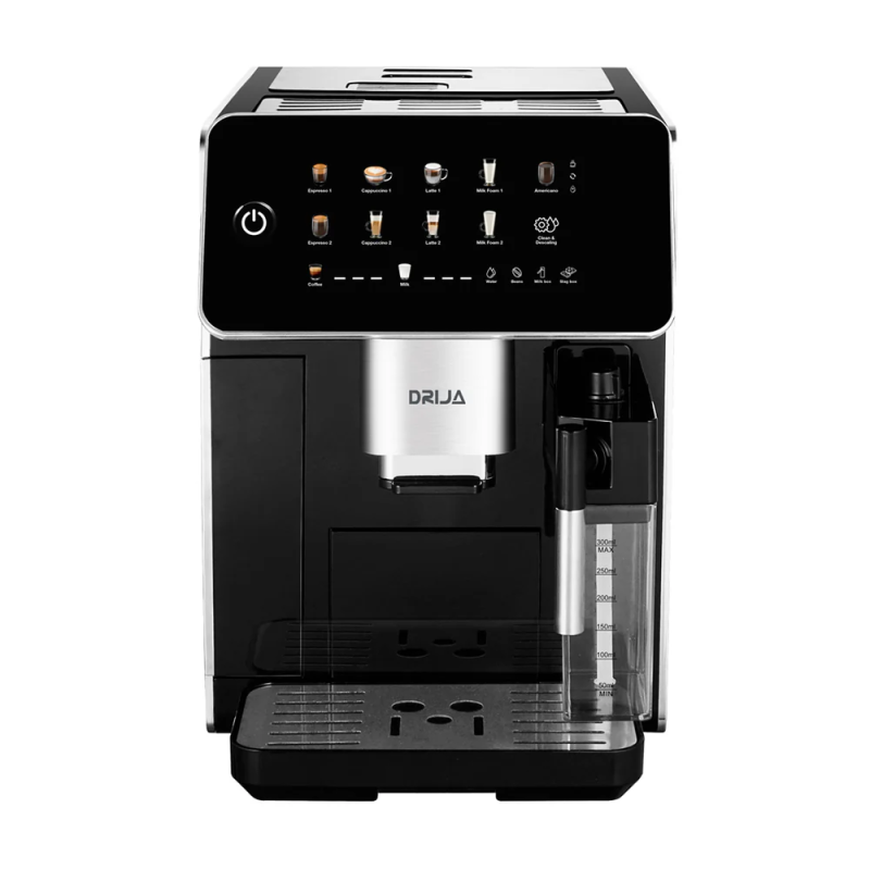 Drija Cafetera de 12 tazas espresso y capuccino panel digital molino integrado afogatto