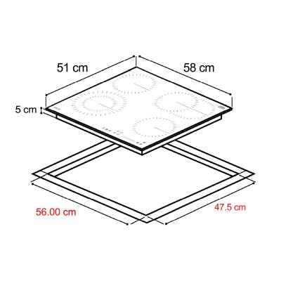 DRIJA ESTUFA ELECTRICA VITROCERAMICA DE 4 QUEMADORES ALEMANIA60