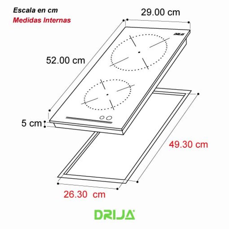 DRIJA ESTUFA EMPOTRABLE DE 2 QUEMADORES ELECTRICA ALEMANIA 30
