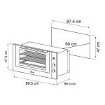 DRIJA HORNO EMPOTRABLE ELECTRICO CON FREIDORA DE AIRE DE 105L AMERICA90