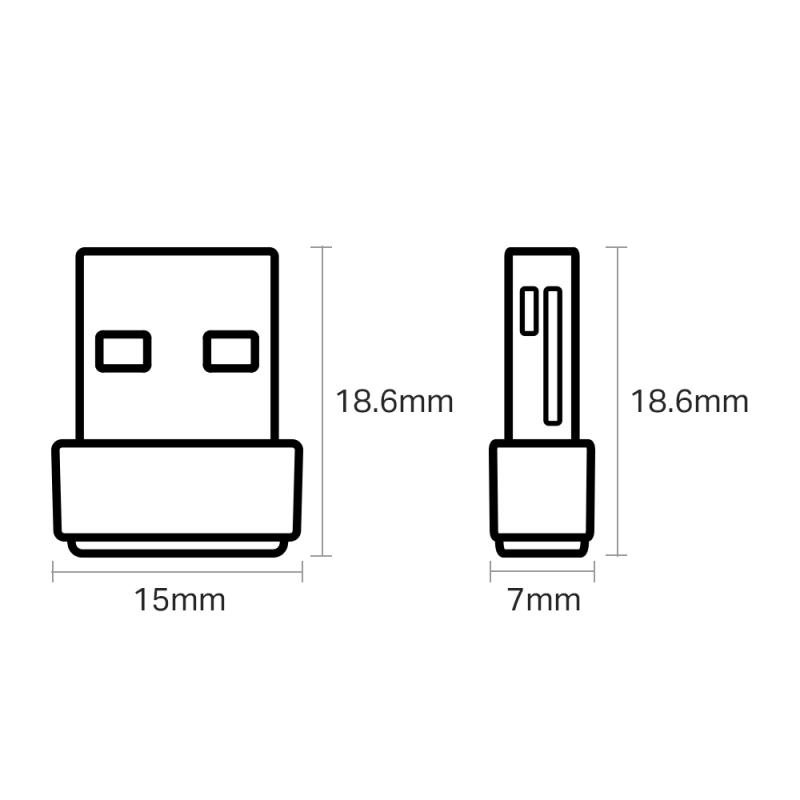 Tp-link Adaptador usb inalámbrico nano usb de doble banda ac600 t2u nano