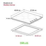DRIJA ESTUFA ELECTRICA EMPOTRABLE DE 4 QUEMADORES BARI 60