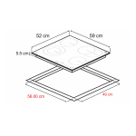 DRIJA ESTUFA EMPOTRABLE ELECTRICA DE 59CM VITROCERÁMICA BERLIN60