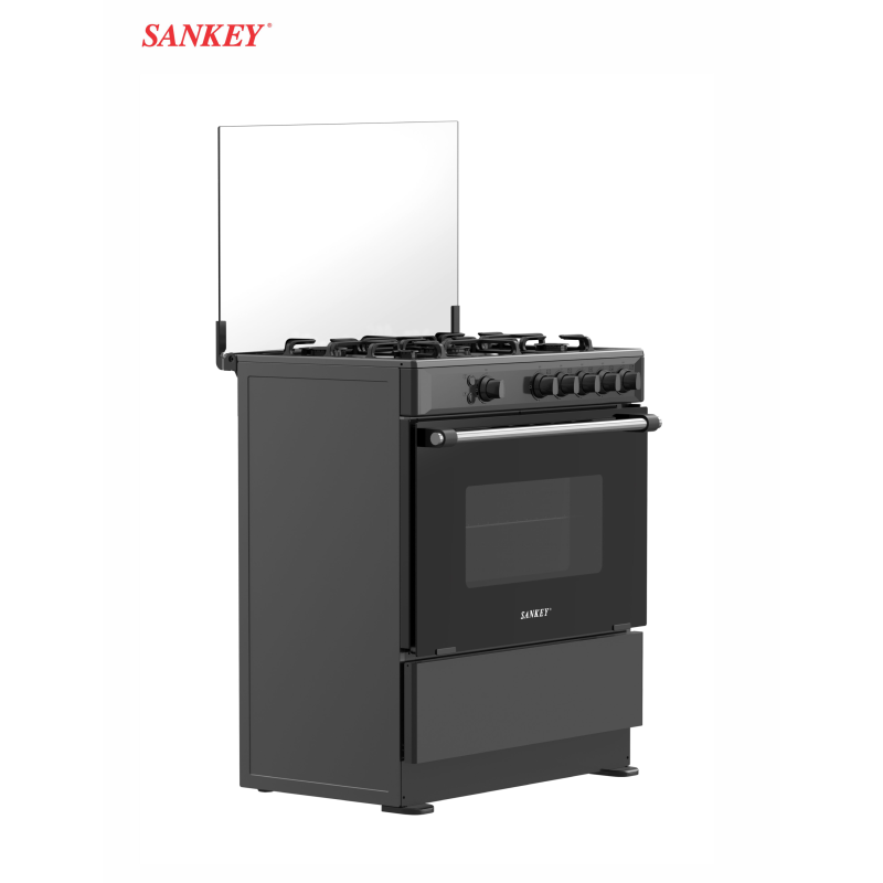SANKEY ESTUFA A GAS DE 30" 5 QUEMADORES COLOR NEGRO BERTA