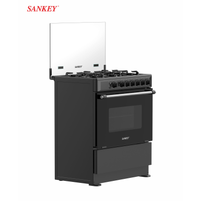 Sankey Estufa a gas de 30" 6 quemadores color negra berta