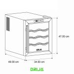Drija Vinera termoelectrica para 12 botellas cabernet 12