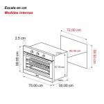 Drija Horno empotrable electrico de 76cm caribe 76