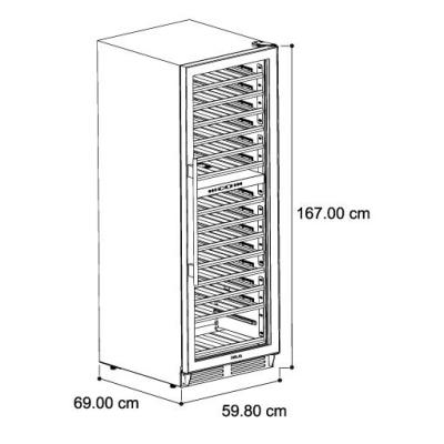 DRIJA VINERA DE COMPRESOR PARA 154 BOTELLAS CHIANTI 154