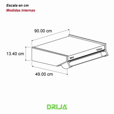 DRIJA EXTRACTOR DE GRASA COMPACTA 90 COLOR ACERO