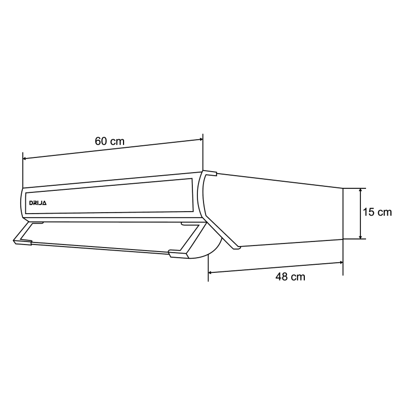 DRIJA EXTRACTOR DE GRASA DE 60.2CM COLOR ACERO COMPATTO