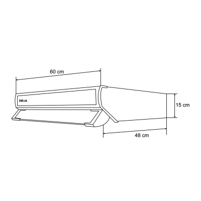 DRIJA EXTRACTOR DE GRASA COMPACTO DE 60CM COLOR NEGRO