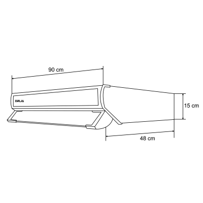 DRIJA EXTRACTOR DE GRASA DE 90.2CM COLOR NEGRO COMPATTO