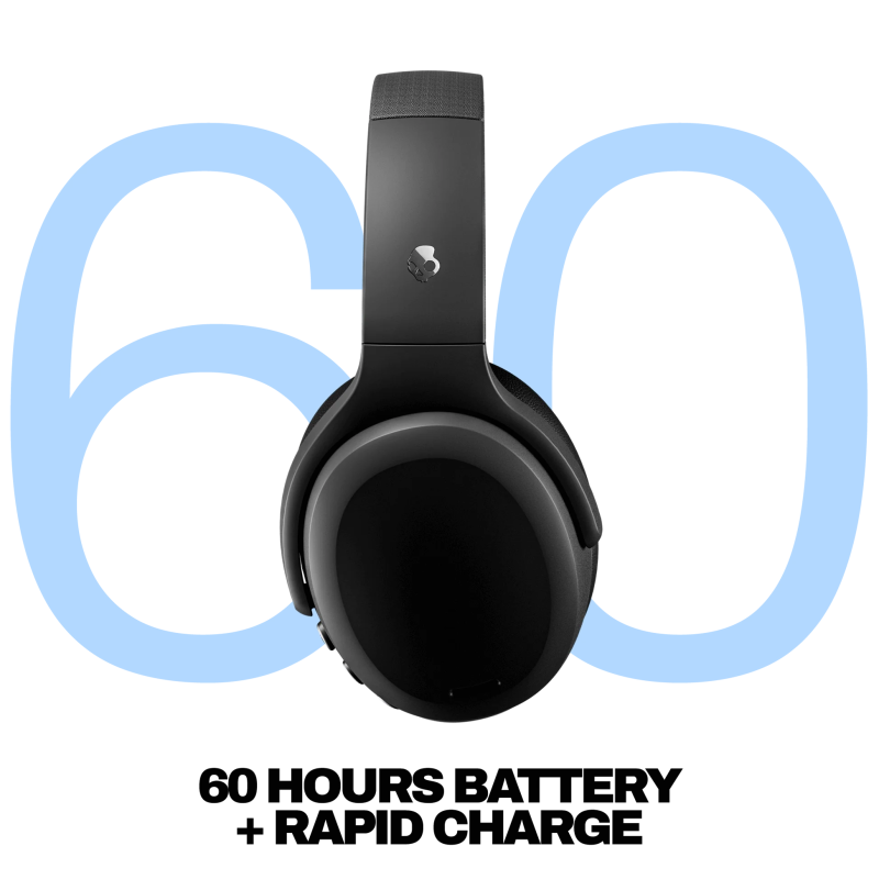 Skullcandy Audífonos inalámbricos de diadema crusher anc 2 true black s6caw