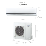 PANASONIC AIRE ACONDICIONADO DE 34133BTU INVERTER GAS R32 PU36AKV