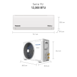 PANASONIC AIRE ACONDICIONADO DE 12044BTU INVERTER GAS R32 YU12AKV