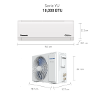 PANASONIC AIRE ACONDICIONADO DE 18255BTU INVERTER GAS R32 YU18AKV