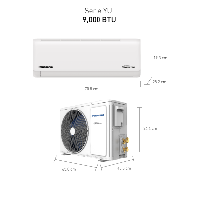 PANASONIC AIRE ACONDICIONADO DE 9212BTU INVERTER GAS R32 YU9AKV