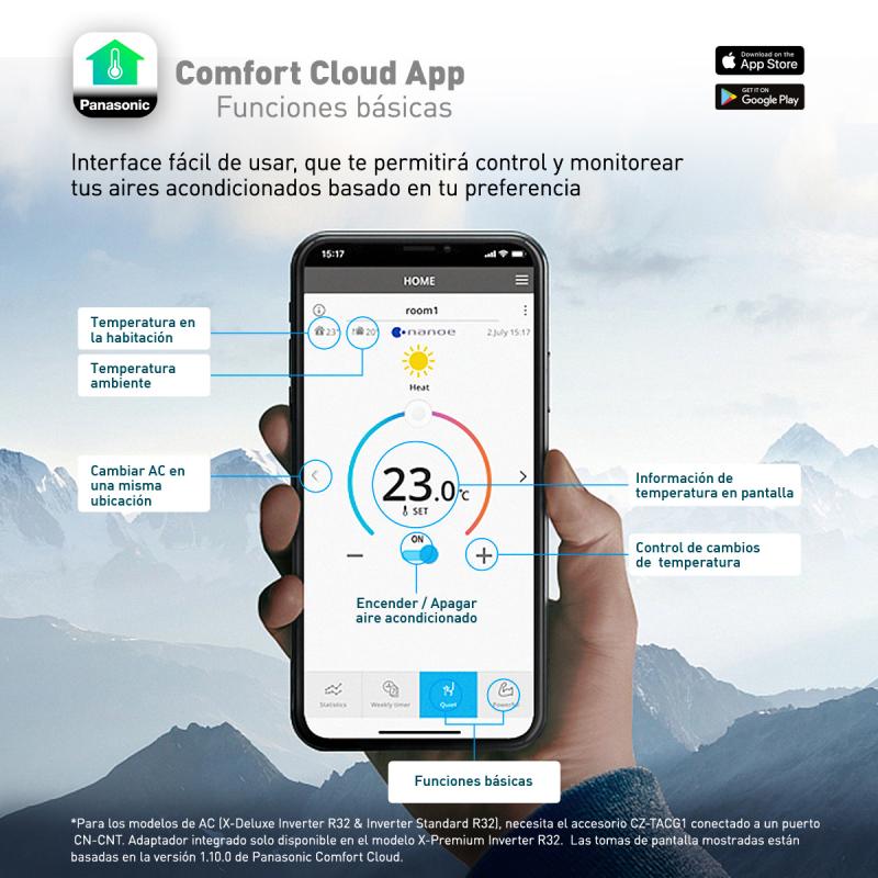 PANASONIC AIRE ACONDICIONADO INVERTER SERIE S DE 26600BTU CSCUS28