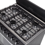 Nisato Estufa con horno 30" 6 quemadores negro hierro fundido ne7630