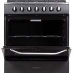 Nisato Estufa con horno 30" 6 quemadores negro hierro fundido ne7630