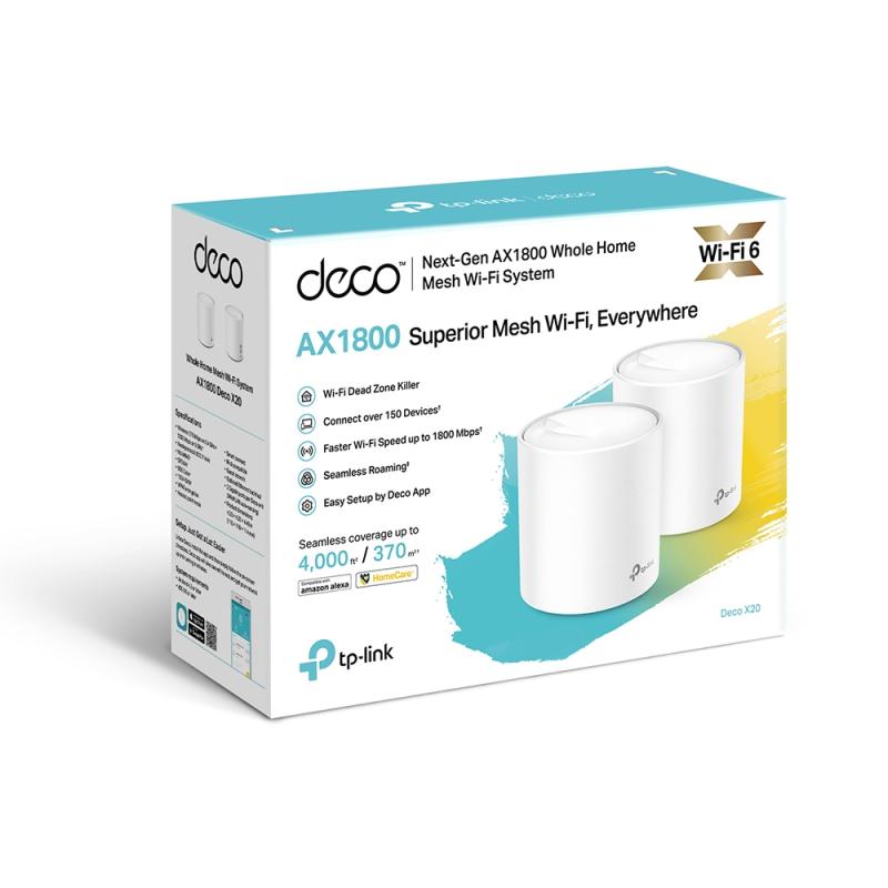 Tp-link Deco x20 (2 pack) ax1800 whole home mesh