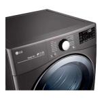 Lg Secadora a gas de 22kg carga frontal con turbosteam color acero negro df22bv2b