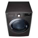 Lg Secadora a gas de 22kg carga frontal con turbosteam color acero negro df22bv2b