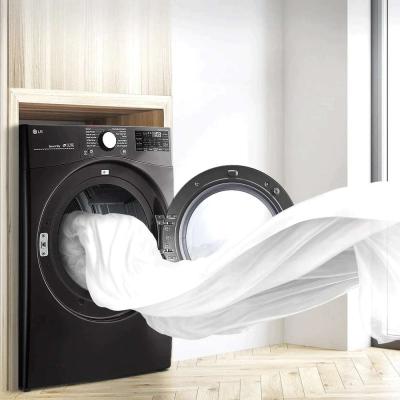 Lg Secadora a gas de 22kg carga frontal con turbosteam color acero negro df22bv2b