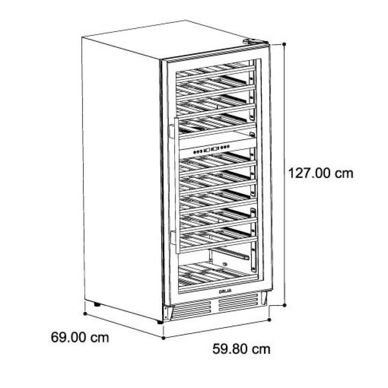 DRIJA VINERA DE COMPRESOR PARA 110 BOTELLAS DOLCE 110