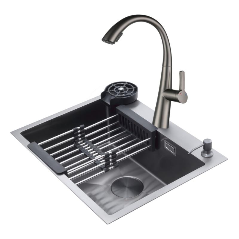 DRIJA FREGADOR EMPOTRABLE DE 61CM ACABADO EN ACERO BOLONIA