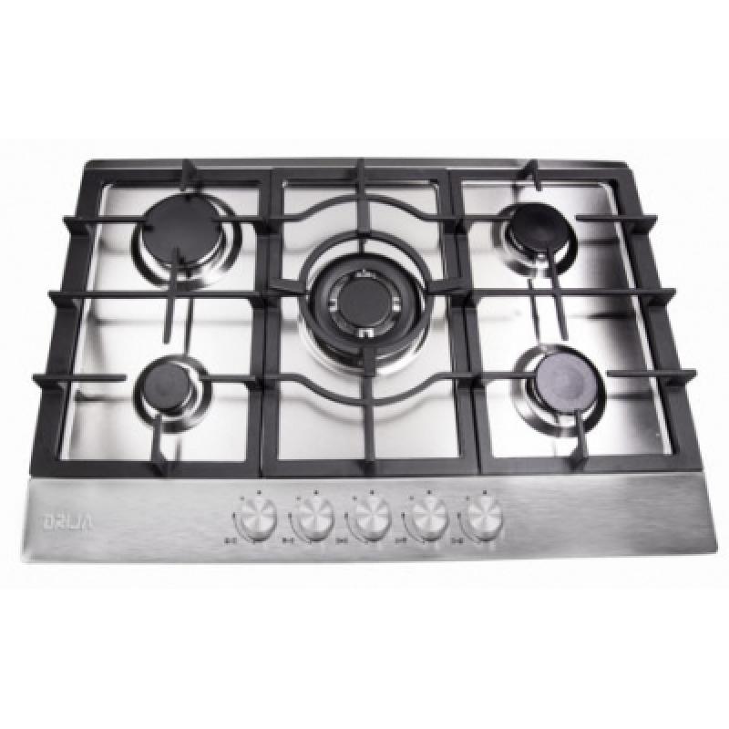 DRIJA ESTUFA EMPOTRABLE DE 5 QUEMADORES MILAN 76