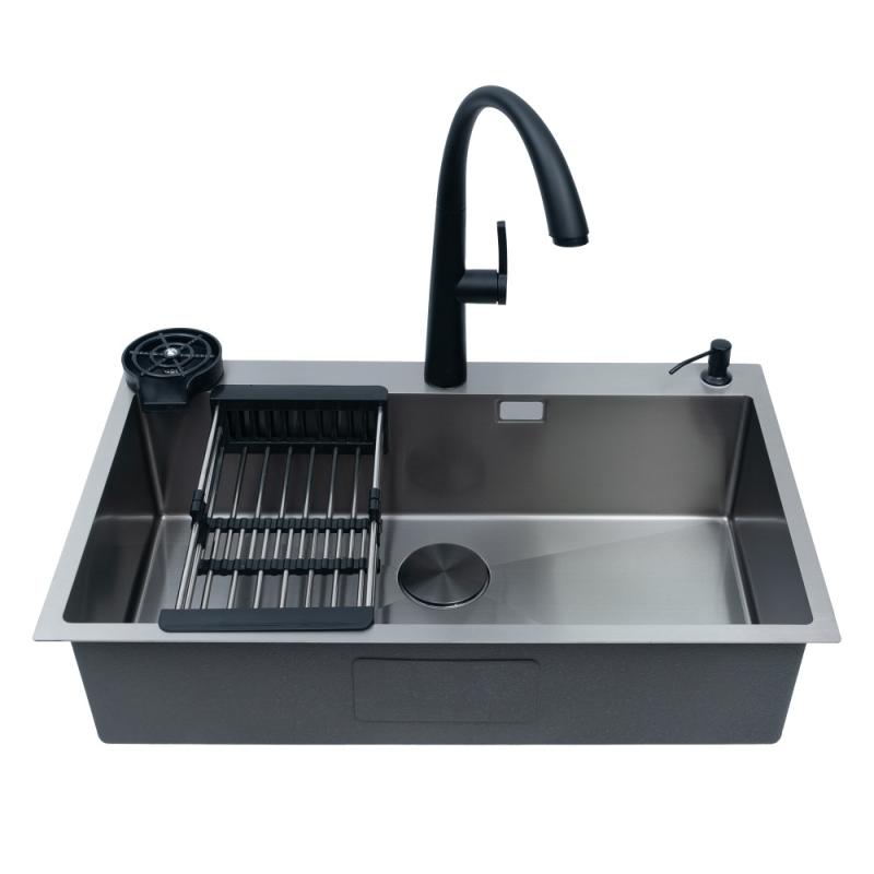 DRIJA FREGADOR EMPOTRABLE DE 84CM CON MANGUERA EXTRAIBLE PARMA