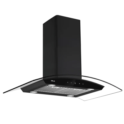 Drija Extractor de grasa negro tipo isla prisma touch 90