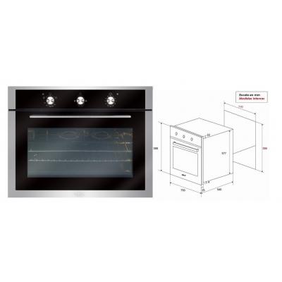 DRIJA HORNO EMPOTRABLE A GAS ROMA 76