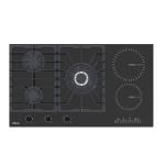 DRIJA ESTUFA EMPOTRABLE DUAL (GAS Y ELECTRICA) DE 5 QUEMADORES MESA DE VITROCERAMICA NEGRA SICILIA