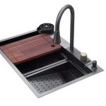 Drija Fregador empotrable doble funcion agua fria y caliente 84cm siena