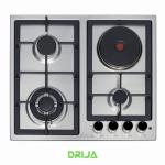 DRIJA ESTUFA EMPOTRABLE DUAL (GAS Y ELECTRICA) DE 4 QUEMADORES VERONA 60 DUAL