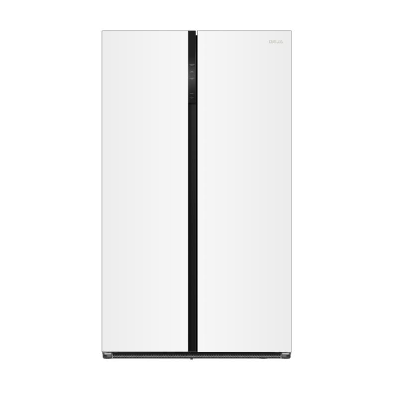 DRIJA REFRIGERADOR SIDE BY SIDE DE 23CUFT INVERTER DISEÃ‘O VIDRIO BLANCO