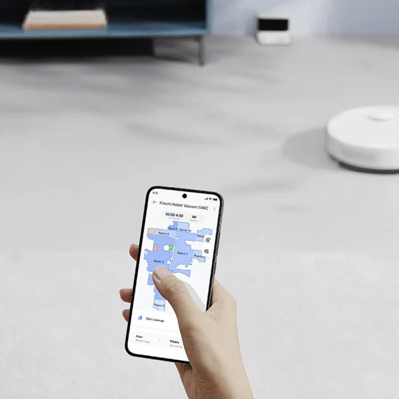 Xiaomi Aspiradora robot 2-en-1 succión 5 000 pa navegación laser lds s40c