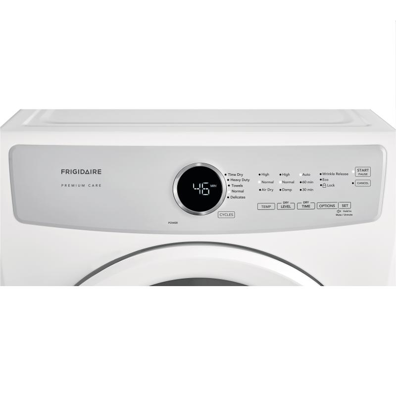 Frigidaire Secadora de carga frontal electrica de 8cuft/21kg color blanca fdex21