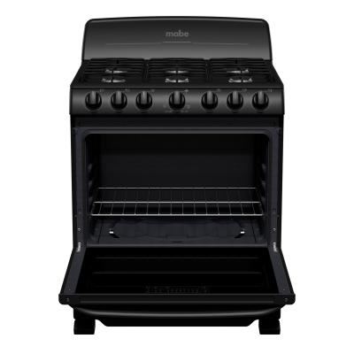 Mabe Estufa de 30" a gas 6 quemadores color negro em7620